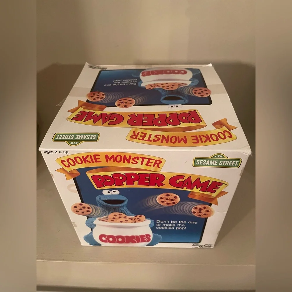 Rare 1989 Cookie Monster Pop Up Game Lewco Corp Sesame Street - Missing 1 Cookie